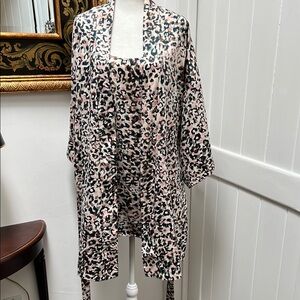 Midnight Bakery 2 Pc Carmelita Satin Robe And Chemise
